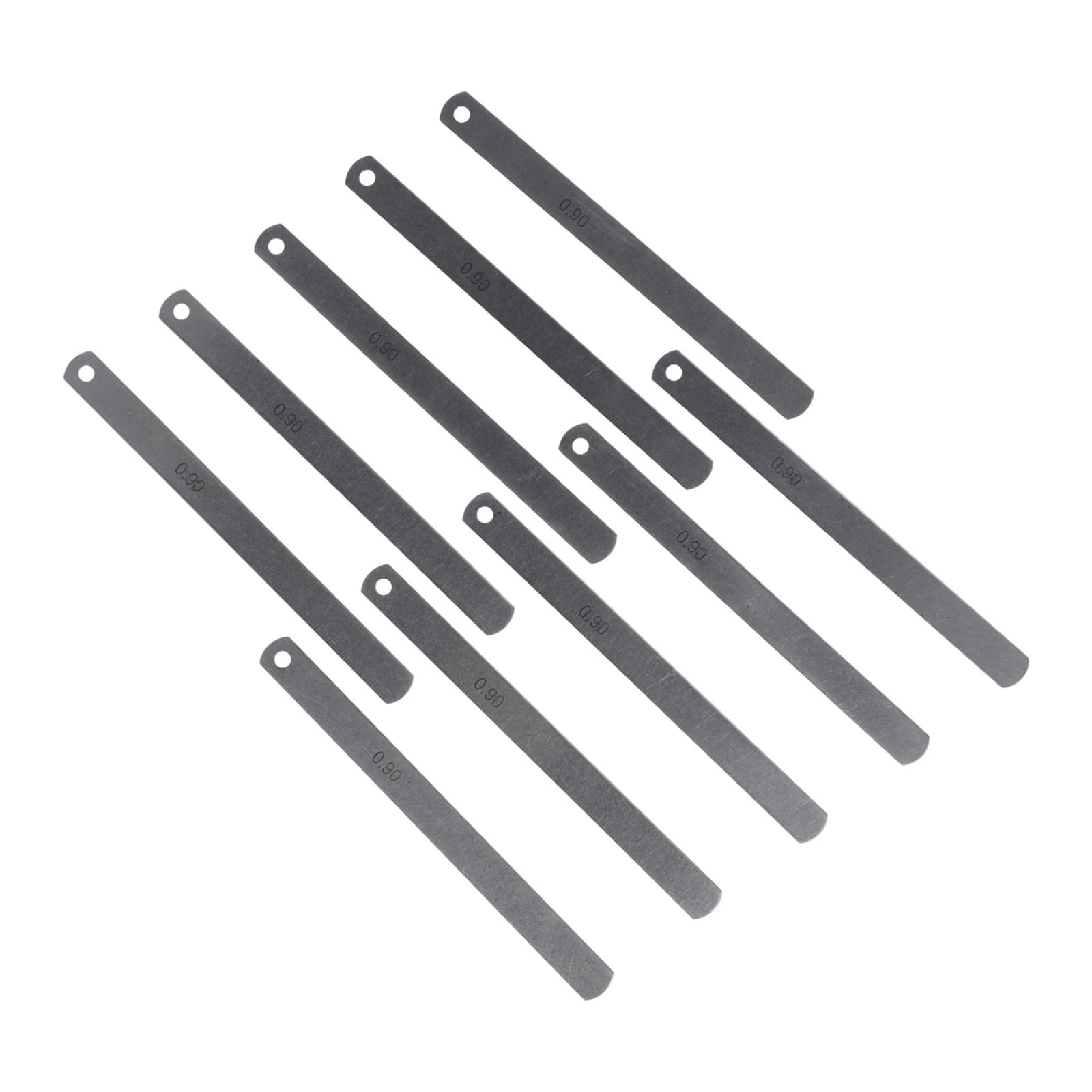 10 Blades Metric Steel Feeler Gauge 0.9mm Thickness Filler Gauge Offset Valves For Measuring Valve Clearances Guitar Setup ,Easy Identification