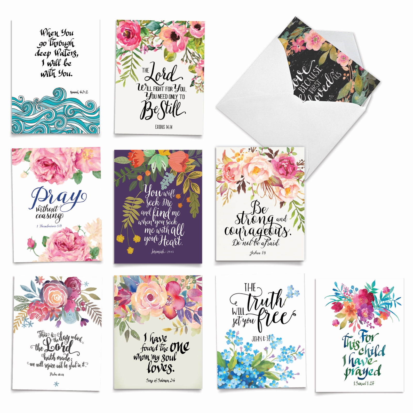 Sugartown Greetings Geometric Forest Note Cards - 24 Pack Blank Cards With Envelopes & Seals For All Seasons