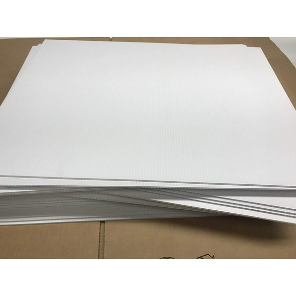 10 Blanks Signs (White) 18x24 inch x 4mm Corrugated Plastic Sign, Bundles of 10 Pieces