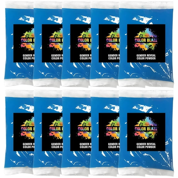 10 Blue Color Powder Packets