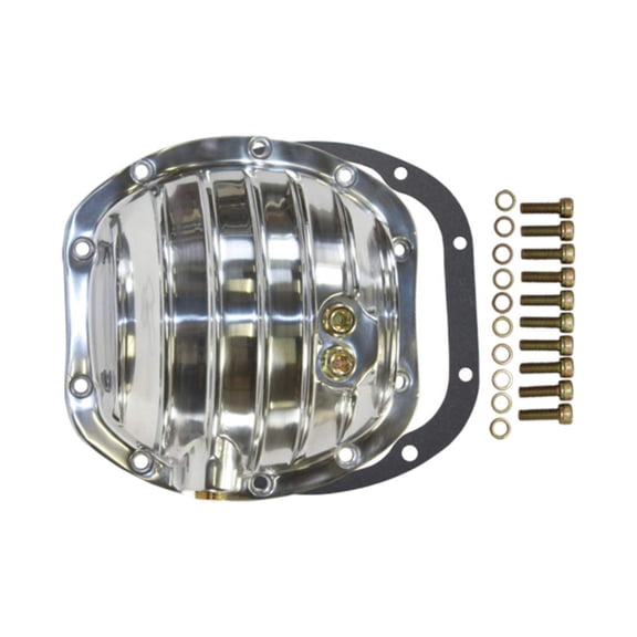 10-Bolt Aluminum Differential Cover for Dana 30 Polished w Gasket Hardware