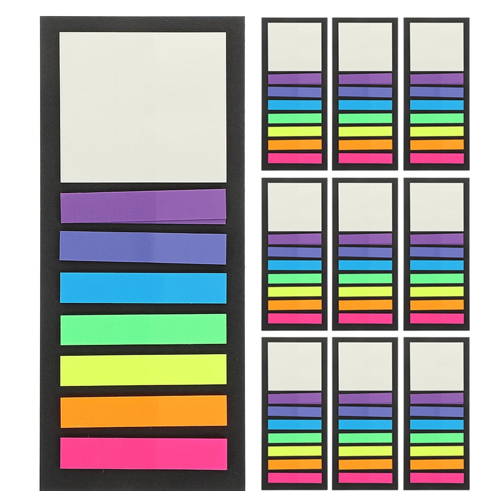 10 Books of Sticky Pads Reading Marking Tabs Sticky Index Tabs Colored