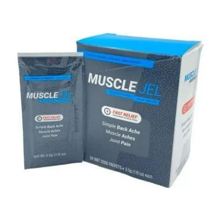 (10 Boxes) Muscle Jel Pain Relieving Gel - 1/8 Oz Packets, 24 pcs/Box - (MS-61235)
