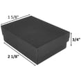 thumbnail image 1 of 10 Boxes of 2 1/8" x 1 5/8" x 3/4" Black Matte Cotton Filled Jewelry Boxes, 1 of 3