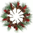 thumbnail image 1 of 10 Branch Red Berry Pinecones Pine Needles Stems Picks Artificial Winter Christmas Berries Decor For Crafts Christmas Garland and Holiday Wreath Ornaments by Shxstore, 1 of 16
