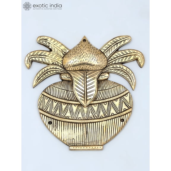 10" Brass Wall Hanging Ritual Kalash