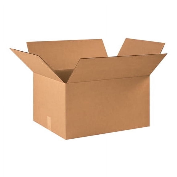 10 Brown Corrugated Shipping Boxes - Size: 22x17x12 ECT-32 - Convenient Packaging Solution
