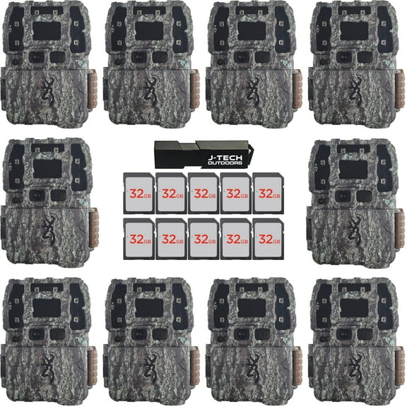 (10) Browning Strike Force Pro DCL Nano Trail Game Camera Bundle Includes 32GB Memory Card and J-TECH Card Reader (26MP) | BTC5DCLN