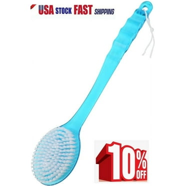 Under 10$ Brush Scrubber Anti Slip Long Handle Back Brush For Shower, Dual-Sided back Scratchers Back Brush with Stiff and Soft Bristles,Body Exfoliator for Bath or Dry Brush