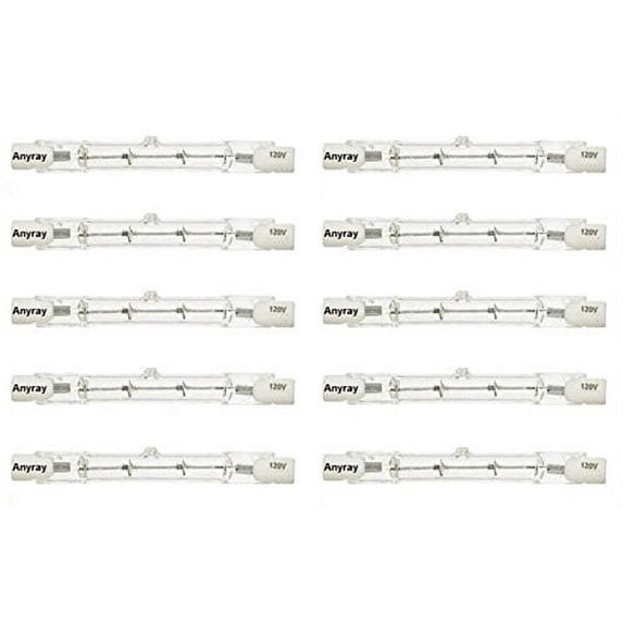 (10) Bulbs 200 Watt J Type DE T3 78 mm 200W 120 Volt 200Watts Clear Halogen Lights Anyray brand