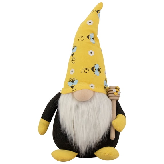 Northlight 10" Bumblebee Daisy Springtime Gnome with Honey Dipper