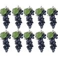 thumbnail image 1 of 10 Bunches Fake Grapes Rubber Grape Bundles Fake Fruits for Home House Kitchen Party Wedding Photography Decor - Black, 1 of 3