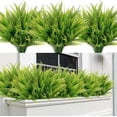 thumbnail image 1 of 10 Bundles Artificial Boston Fern Plants Fake Boston Ferns Bushes Artificial Shrubs Outdoor Greenery UV Resistant Plants Faux Plastic Plants for Home Garden Indoor Outdoor Decor(Green), 1 of 5