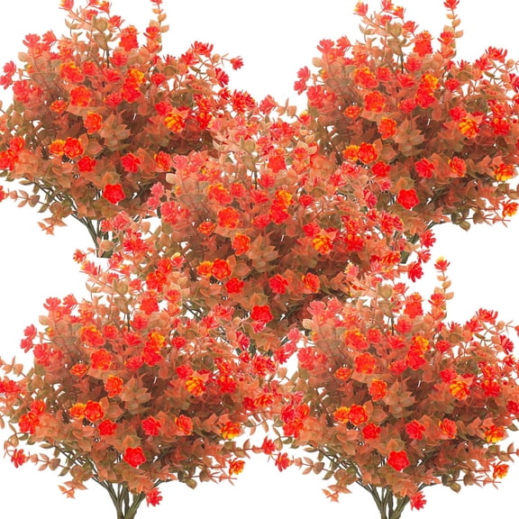 10 Bundles Artificial Daffodil Outdoors Flowers (Orange)