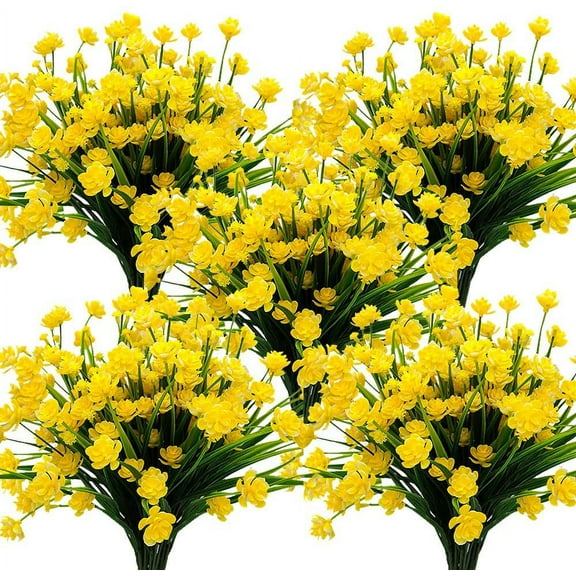 10 Bundles Artificial Daffodil Outdoors Flowers (Orange)