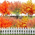 thumbnail image 1 of 10 Bundles Artificial Fall Flowers Outdoor UV Resistant Fake Flowers, 1 of 5