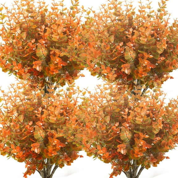 10 Bundles Artificial Fall Flowers Outdoor UV Resistant Fake Flowers