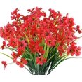 10 Bundles Artificial Flowers for Outdoor Summer Decoration, Outdoor