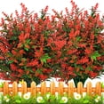 thumbnail image 1 of 10 Bundles Artificial Lavender Flowers Outdoor Fake Plants Faux Plastic UV Resistant Flowers for Home Garden Porch Window Box and Cemetary Grave Decorations (10, Blue), 1 of 5