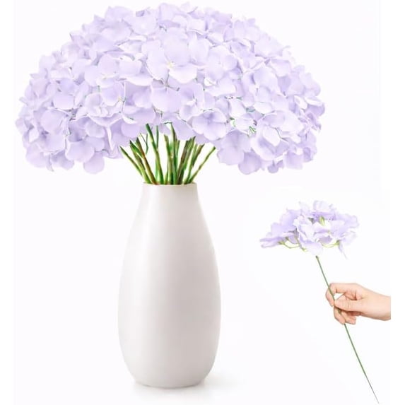 10 Bundles Realistic Hydrangea Artificial Flowers, UV Resistant Maintenance-Free DIY Artificial Flowers Multiple Colors Bundles 6.69''*14.96'' , for Porch Table Yard Party Decoration