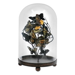 10" Butterfly Cloche Tabletop Dcor by Ashland