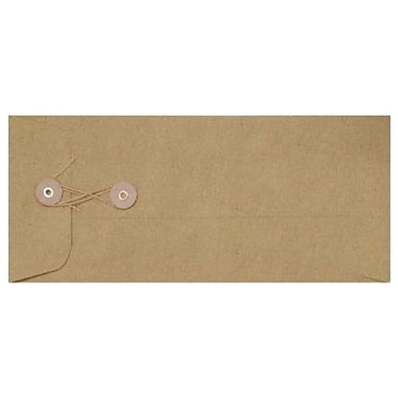 #10 Button & String Envelopes (4 1/8 x 9 1/2) - 100% Recycled - Grocery Bag Brown (500 Qty.)
