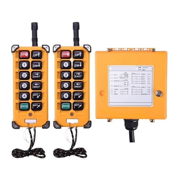 10 Buttons Industrial Wireless Radio Crane Remote Control Switches Hoist Overhead Bridge Crane Lift Control ,Easy to Operate