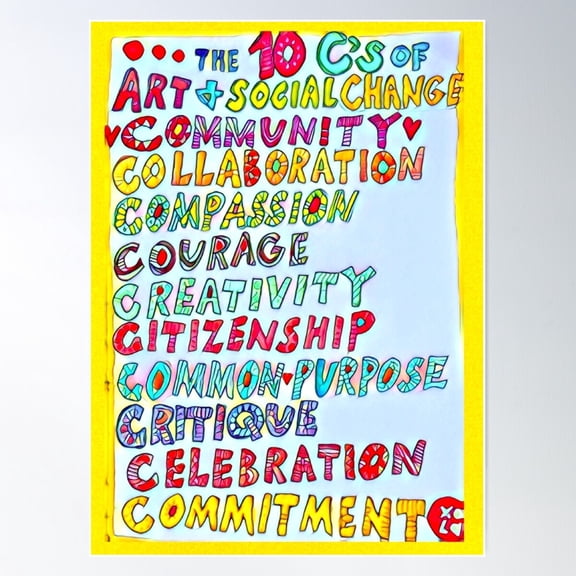 10 CS Of Art And Social Change Poster Wall Art, Modern Wall Decor For Living Room Bedroom, 12x18 UNFRAMED