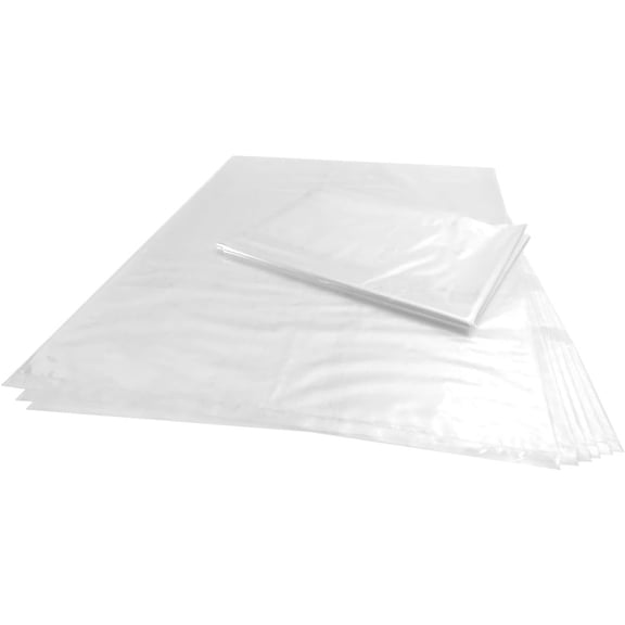 10 CT 21x31 Inches Clear Plastic Flat Poly Bags, 1.6 Mil Thickness  , Multi-Purpose Bags for Proofing Bread, Baguettes, Pastries, Drawings, Cardboard Poster Storage, and More