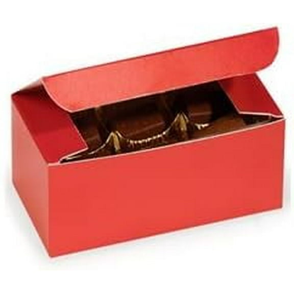 10 Candy Boxes Glossy Red Wedding Party Favor Christmas Gift Box Valentine 5.5" x 2.75" x 1.75"