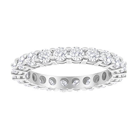 10 Carat 14K Rose Gold LAB GROWN Diamond Eternity Wedding Anniversary Stackable Ring Band for Women Ultra Premium Collection (E-F Color VS2-SI1 Clarity) Size: 5