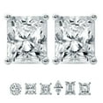 thumbnail image 1 of 10 Carat Lab Grown Diamond Earrings | IGI Certified Radiant Shape Mriya Love Solitaire Stud Earrings 4 Prong | F-G Color, VS Clarity | 14K Yellow Gold | Friendly Diamonds Earrings, 1 of 6
