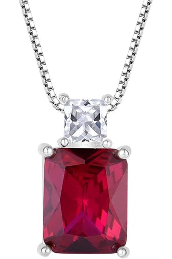 10 Carat Natural Certifed 925 Sterling Silver Red Ruby Gemstone Pendant Woman Gift
