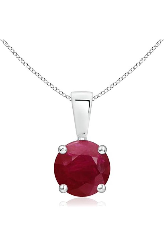 10 Carat Natural Certifed 925 Sterling Silver Red Ruby Gemstone Pendant Woman Gift
