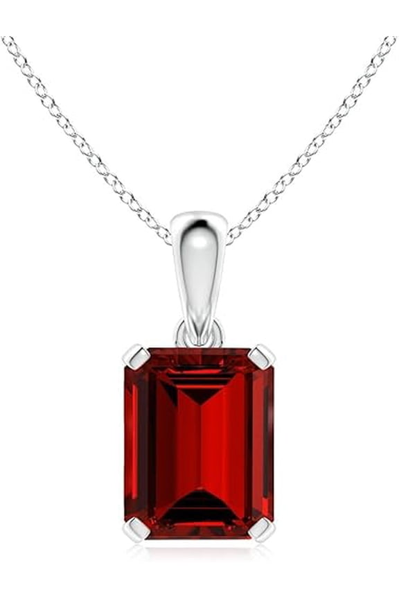 10 Carat Natural Certifed 925 Sterling Silver Red Ruby Gemstone Pendant Woman Gift
