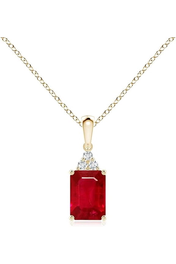 10 Carat Natural Certifed 925 Sterling Silver Red Ruby Gemstone Pendant Woman Gift