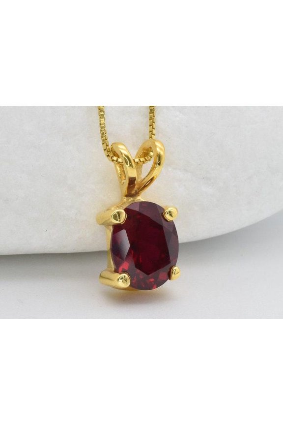 10 Carat Natural Certifed 925 Sterling Silver Red Ruby Gemstone Pendant Woman Gift