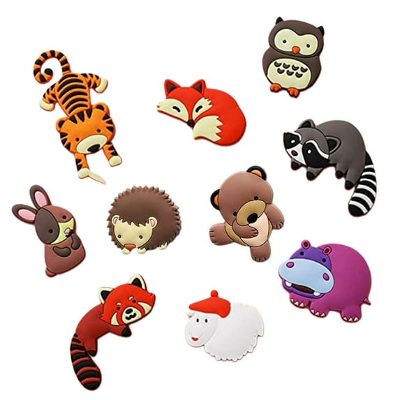 10 Cartoon Animal Magnets Fridge Decoration Animal Fridge Decals Unique Characters Decoration for Fridge
