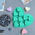 thumbnail image 1 of 10-Cavity Heart Silicone Molds Valentines Day Mini Heart Shaped Molds,Non Stick Chocolate Molds for Baking Pudding,Cake,Candy,Cookie,Ice Cube,Soap Making, 1 of 9