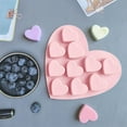 thumbnail image 1 of 10-Cavity Heart Silicone Molds Valentines Day Mini Heart Shaped Molds,Non Stick Chocolate Molds for Baking Pudding,Cake,Candy,Cookie,Ice Cube,Soap Making, 1 of 9