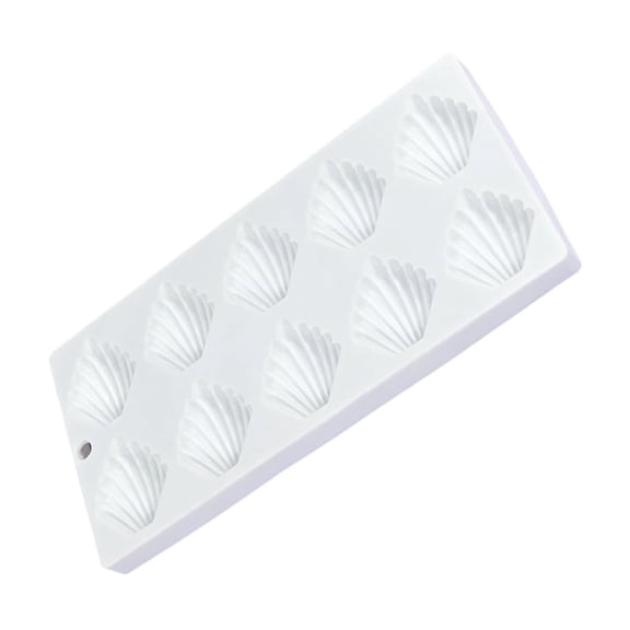 10-Cavity Silicone Mold, Nonstick Shell Shape Baking Pan for French Desserts & Pastries