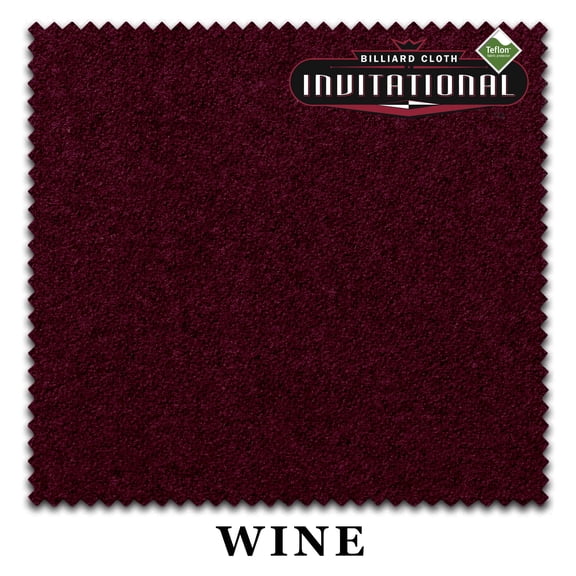 10' Championship Invitational Teflon Pool Billiard Table Felt Cloth - Wine - Free Spots - AUTHORIZED DEALER