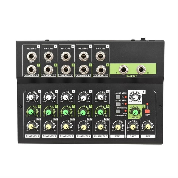 10 Channel Mixing Console Digital Audio Mixer Stereo Mic/Line Mixer With Reverb For Recording DJ Network Live Broadcast ,Precision Control and Adjustment
