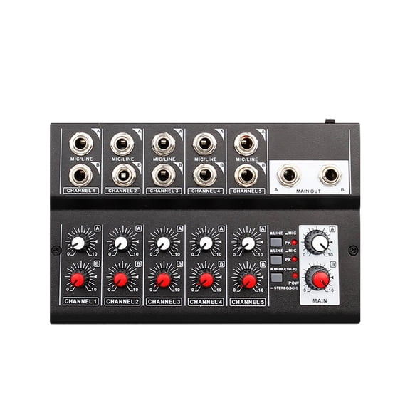 10-Channel Mixing Console Digital Audio Mixer Stereo for Recording DJ Network Live Broadcast ,Easy to Operate