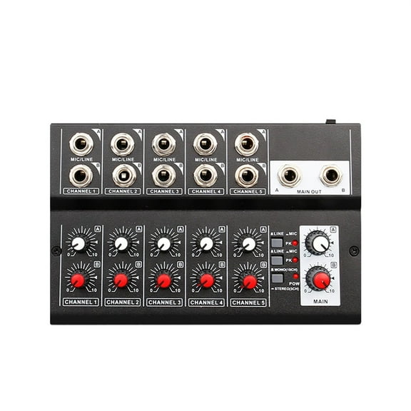 10-Channel Mixing Console Digital Audio Mixer Stereo for Recording DJ Network Live Broadcast