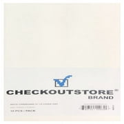 (10) CheckOutStore Cardboard Vinyl Record Jackets Cover No Hole - White (12" LP)