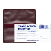 10 Checkbook Transaction Registers w/Vinyl Checkbook Cover (Jazzberry Maroon)