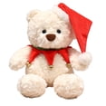 thumbnail image 1 of 10'' Christmas Teddy Bear Plush Toy, Cute Stuffed Animal Doll, 1 of 4