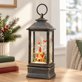 10'' Church Snow Globe Lantern with LED Light, Musical Swirling Glitter ...