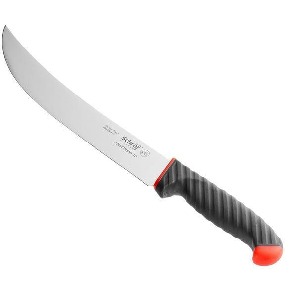 Schrf Cutlery Cimeter Knife with Red TPRgrip Handle, 10"